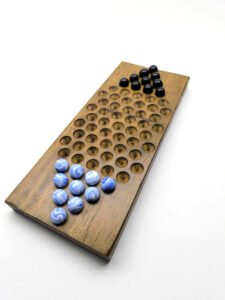Damas Chinas - 2 jugadores - Madera y bolitas/canicas