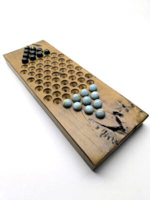 Damas Chinas - 2 jugadores - Madera y bolitas (canicas)