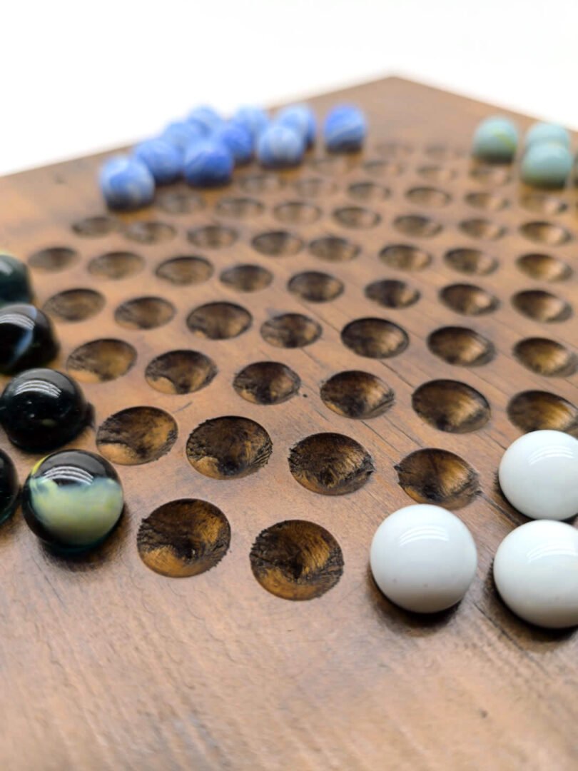 Damas Chinas - 4 jugadores - Madera y bolitas (canicas) - Imagen 2