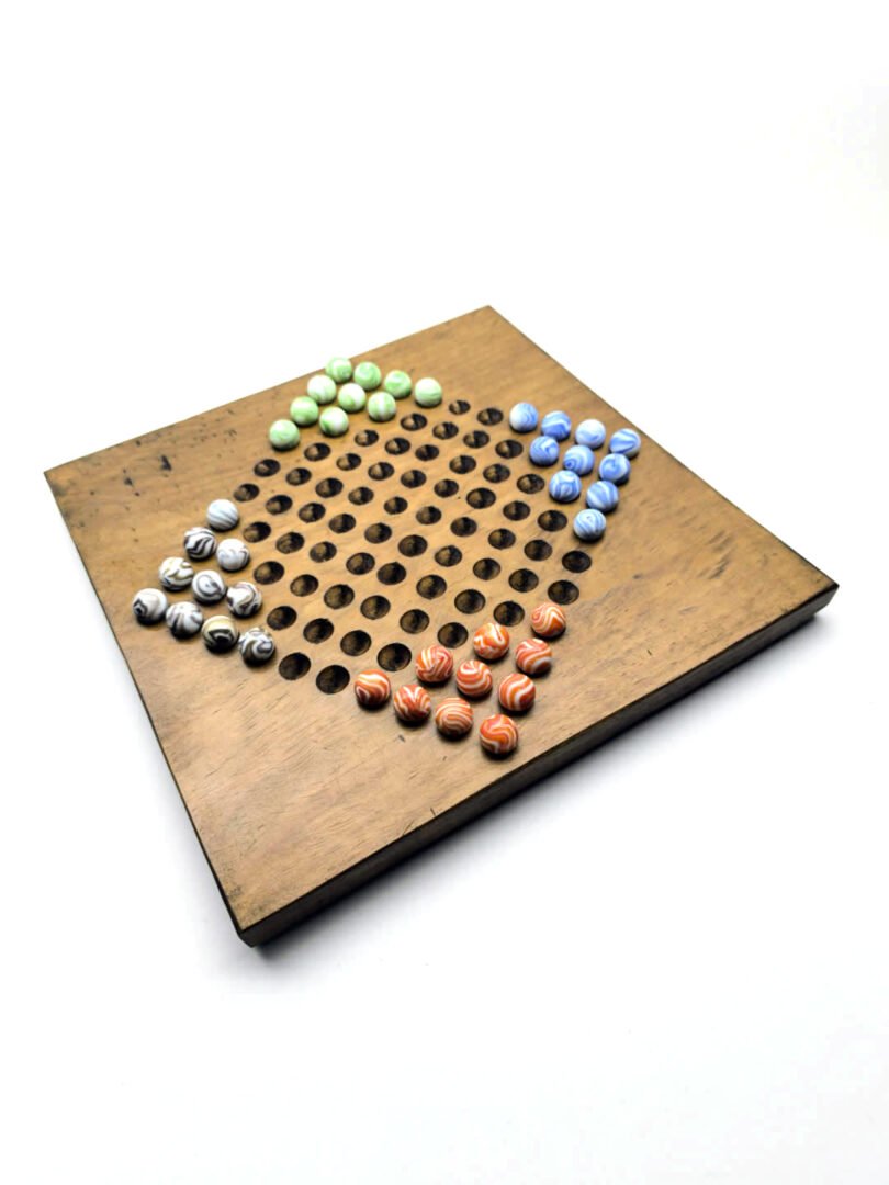 Damas Chinas - 4 jugadores - Madera y bolitas (canicas) - Imagen 3