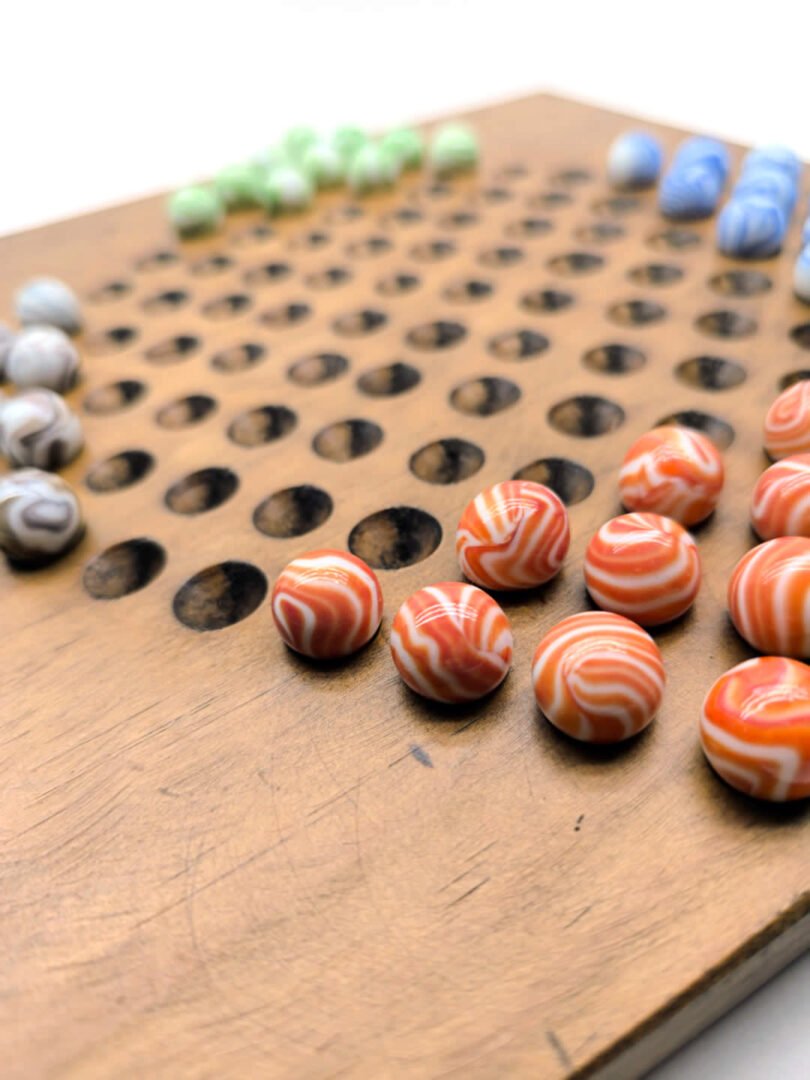 Damas Chinas - 4 jugadores - Madera y bolitas (canicas) - Imagen 2