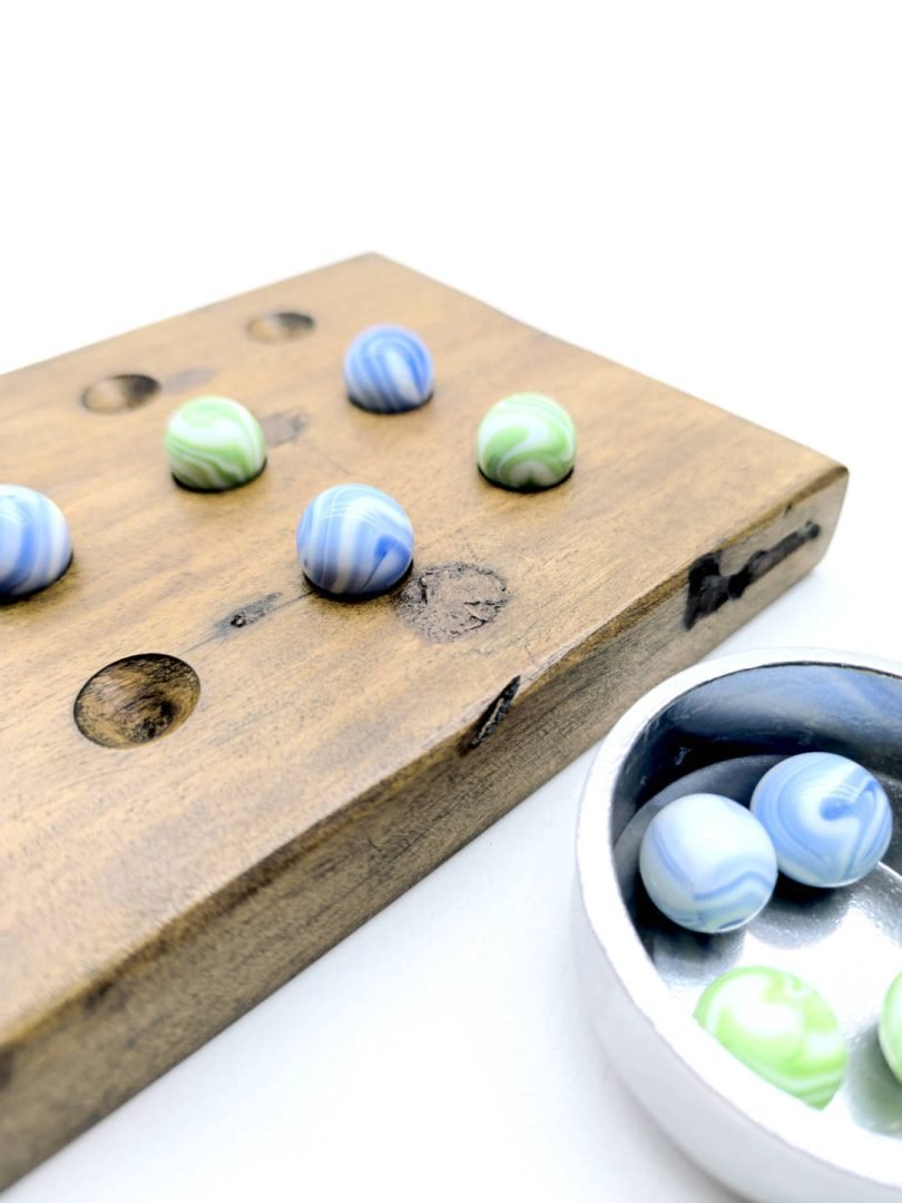 Ta-Te-Ti de Madera y Bolitas (canicas) - Imagen 3